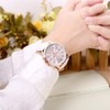 Women's Diamond Crystal Rhinestone Leather Quartz Wrist Watch (A White)