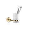 Housler® Brushed Brass Round Bathroom Accessories (Gold) (Round Tumbler)