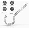Valorada 4Pcs 100mm Hooks for Hanging, Stainless Steel Screw Hooks,