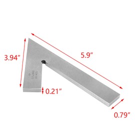 T Tulead 45 Degree Miter Square Steel Machinist Square Woodworking Precision Square 5.9"×3.94"