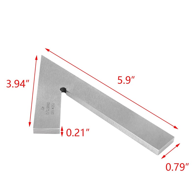 T Tulead 45 Degree Miter Square Steel Machinist Square Woodworking