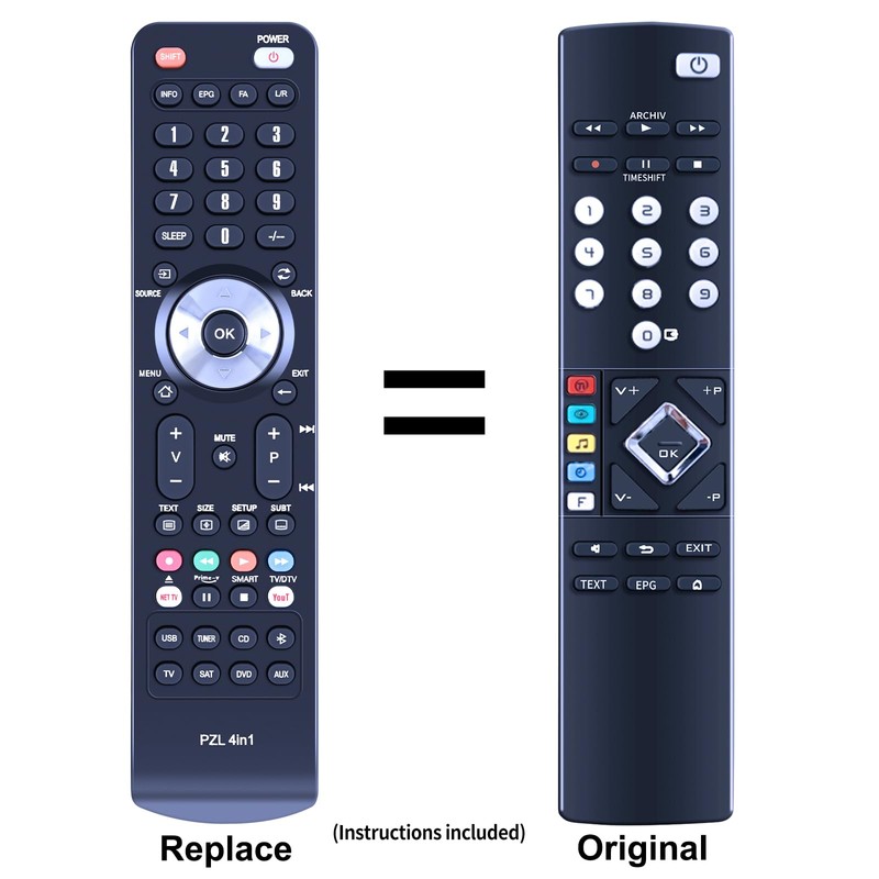 Replacement Remote Control for Metz TV RM18 043TZ37 COSMO43