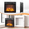 ROVSUN 18 inch Electric Fireplace,6 Flame Modes Heater Insert with