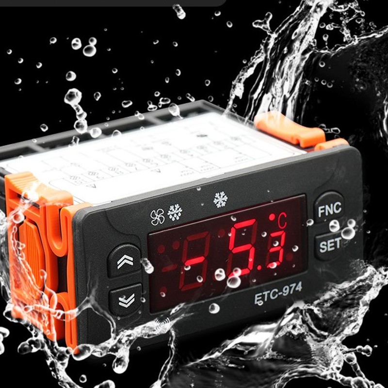 Freezer Temperature Controller Digital External Fahrenheit Celsius Switchable Refrigeration Defrosting