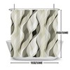 Yanutan Olive Green Modern Shower Curtain,Striped Gray Green Shower Curtain
