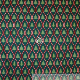 Newcastle Fabrics BonEful FABRIC FQ Cotton Quilt Green Red Xmas Dot Tree Forest Stripe Swirl SALE