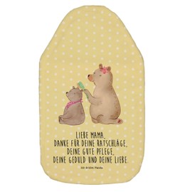 Mr. & Mrs. Panda Hot Water Bottle Bear with Child - Gift, Mum, Hot Water Bottle with Cover, Bears, Hot Water Bottle Cover, Dad, Family, Mother, Father's Day, Grandma, Grain Pillow