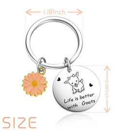 OWHOMS Goat Gifts For Goat Lovers Jewelry Goat Dad Jewelry Goat Farm Keychain For Goat Farmer Jewelry Pygmy Goat Inspired Keychain Goat Whisperer Gifts Goat Mom Jewelry Goat Animal Keychain