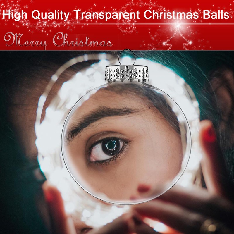 Clear Plastic Ornaments, Clear Christmas Ornaments, Fillable Ornaments, Clear Ornaments