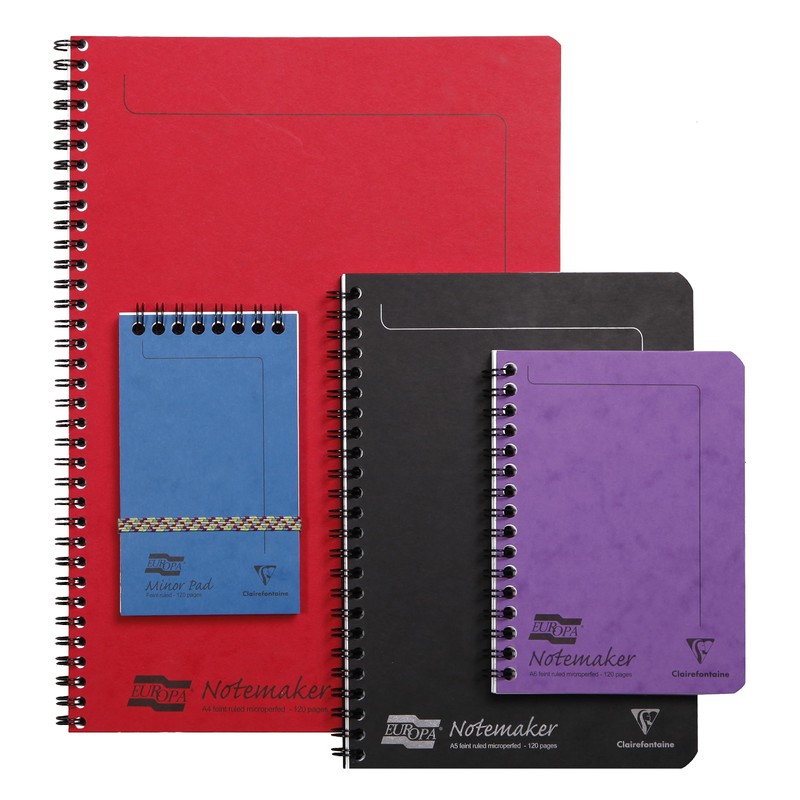 Europa A4 Side Bound Note Maker - Black (Pack of