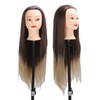 Training Head Long Soft Hair Hairdressing Styling Mannequin Head Hat
