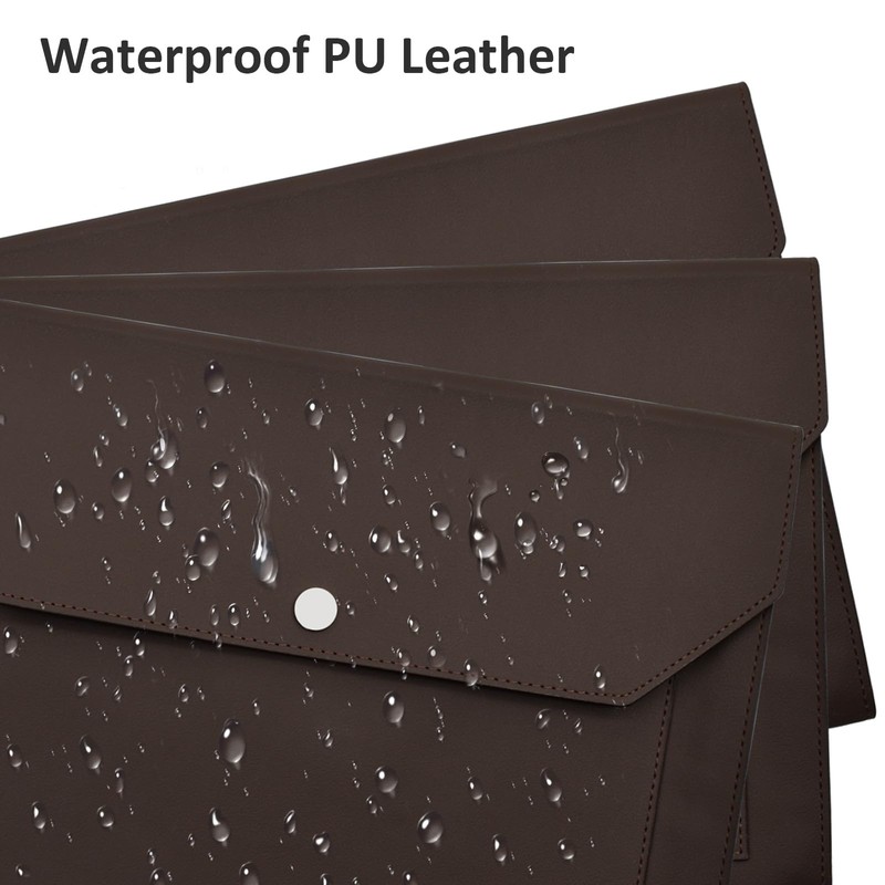 VANRA 1 Piece PU Leather Expanding File Folder Organizer Document
