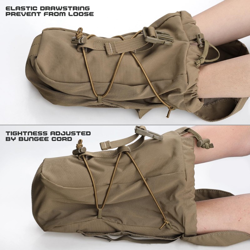 LIVANS Tactical Large Dump Pouch, Adjustable Drawstring Mag Utility Pouch