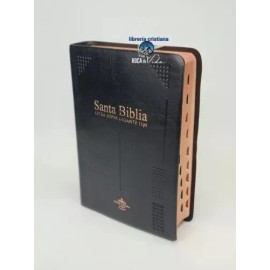 Biblia compacta letra Grande  11 puntos piel Reina-Valera 1960 negro con índice
