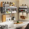 Hanging Wall Mount knife Wall Mount,Condiment Cup, Space-Saving Knife Rack