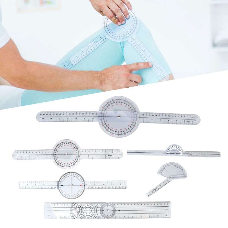 6PCS Medical Goniometer Set 6 8 10inch Multifunction Joint Goniometer