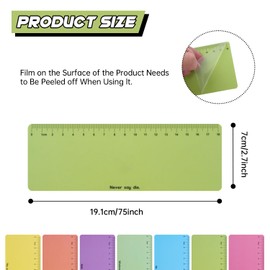 Dyslexia Tools for Kids, 14-Piece Guided Reading Strips, Colored Overlay Highlighters in 7 Colors, Reading Tracking Rulers for Visual Stress, ADHD, Irlens Syndrome