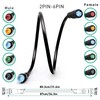 Ebike Extension Cable 2/3/4/5/6 Pin Waterproof Plug Female to Male