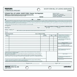 Rediform 6P695 Bill of Lading, Short Form, 7 x 8 1/2, Three-Part (Pack of 50 Loose Form Sets)