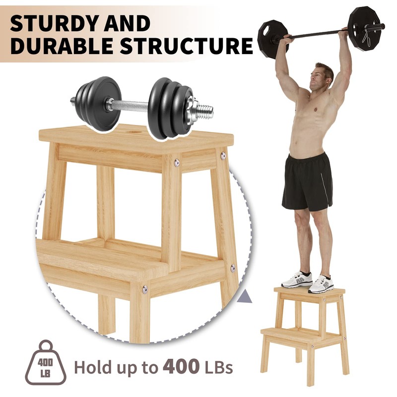 HOUCHICS Step Stool for Adults with 400 lb for Bedside