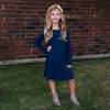 City Threads Girls' Cotton Long Sleeve Dress for School Party