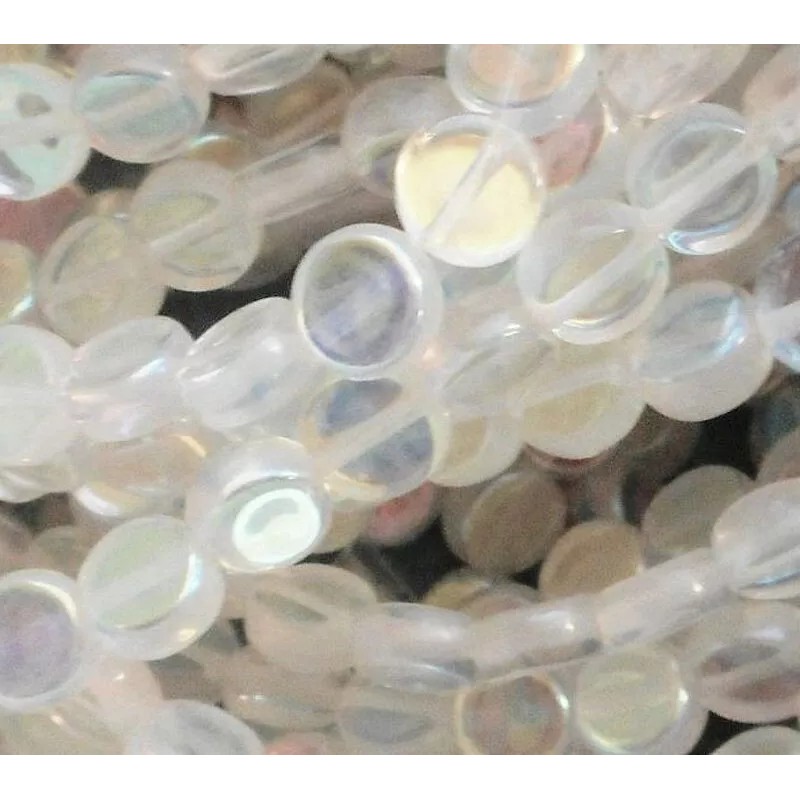 Czech 100 Aurora Borealis Crystal Czech Pressed Glass 6mm Flat