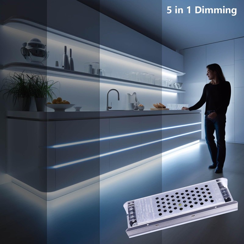 BENLUN Constant Voltage 12V 200W 16,7A Dimmable LED Driver, LED