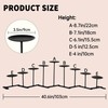 Black Iron Candelabra Candle Holder: Adjustable Fireplace Centerpiece Stand Decor
