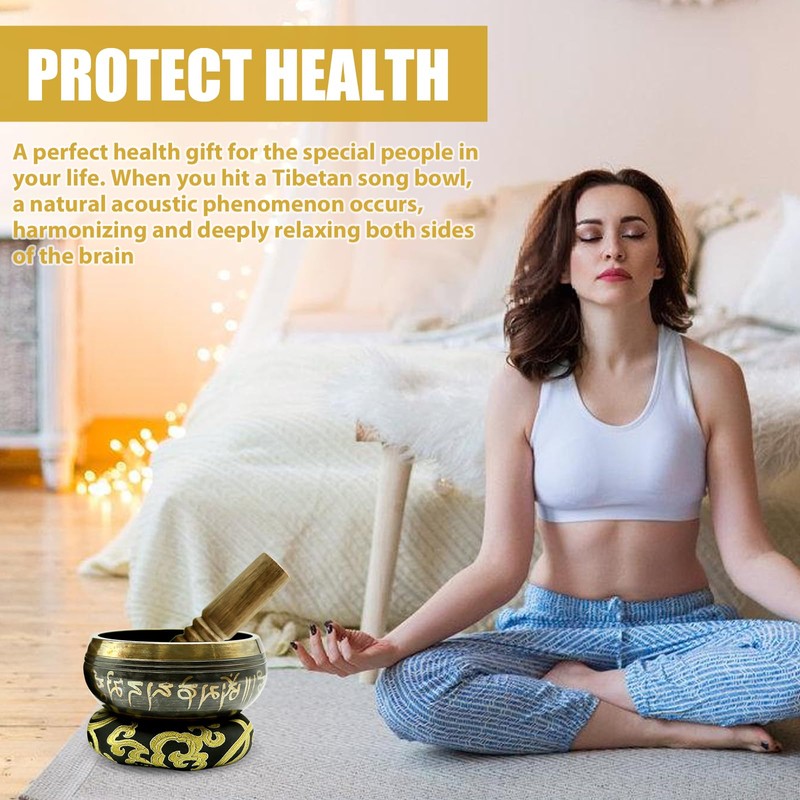 PRITOK Tibetan Singing Bowl Set: Singing Bowl Set with Singing