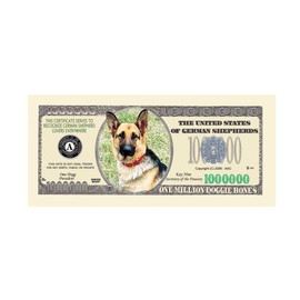 American Art Classics Set of 5 German Shepherd Million Dollar Notes