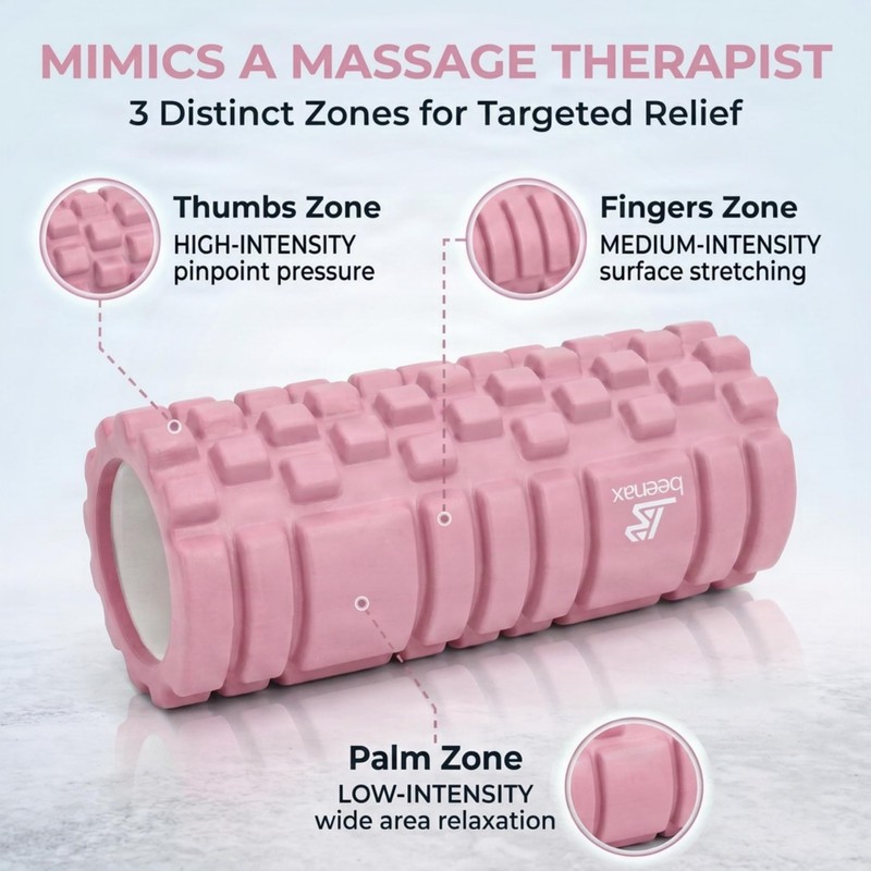 Beenax Foam Roller - Deep Tissue Muscle Massage & Trigger