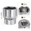 Sourcing Map 6-Point 3/8" Drive 22mm Deep Socket, 1.3" Length,