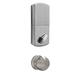 MiLocks DFK-02SN Electronic Touchpad Entry Keyless Deadbolt and Passage Knob Combo, Satin Nickel