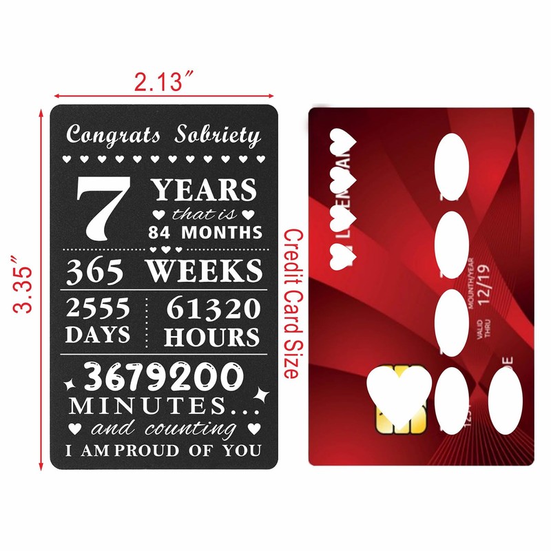 Viayen 7 Year Sobriety Card for Women Men, 7 Year