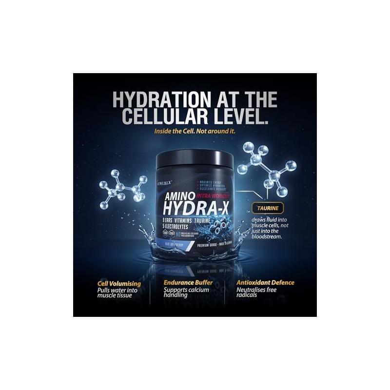 Athenix® Amino Hydra-X Intra-Workout | 9 EAAs + 5 Electrolytes