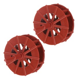 uxcell 2 Pcs Fountain Water Wheel, 1.4 Inch Desktop Fortune Statue Aquarium Wheels Decor Water Fountains Wheel Red