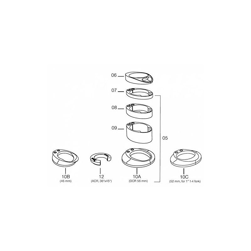 Deda Direction Cover 46 mm for Vinci 1-1/8 Power, Sport,