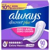 Always Discreet Incontinence Pads Extra Heavy Long, 90 Ct, Plus