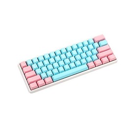 NPKC 61 87 104 Keys Miami Thick PBT OEM Profile Keycap for MX Switches GH60 Tenkeyless Mechanical Gaming Keyboard (Only Keycap)(61 Blank)