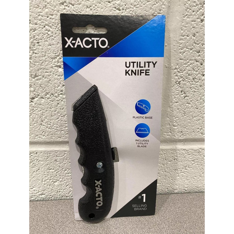 X-ACTO X3272 Utility Knife Contoured Black Plastic Handle Retractable Blade