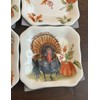 MAXCERA Set 4 Pumpkin Turkey Thanksgiving Dessert Appetizer Plates