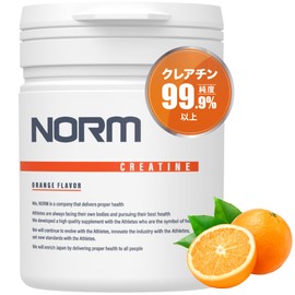 NORM ノーム クレアチン モノハイドレート 高純度99.9% 国内製造 人工甘味料不使用 creatine パウダー オレンジ味 30回分
