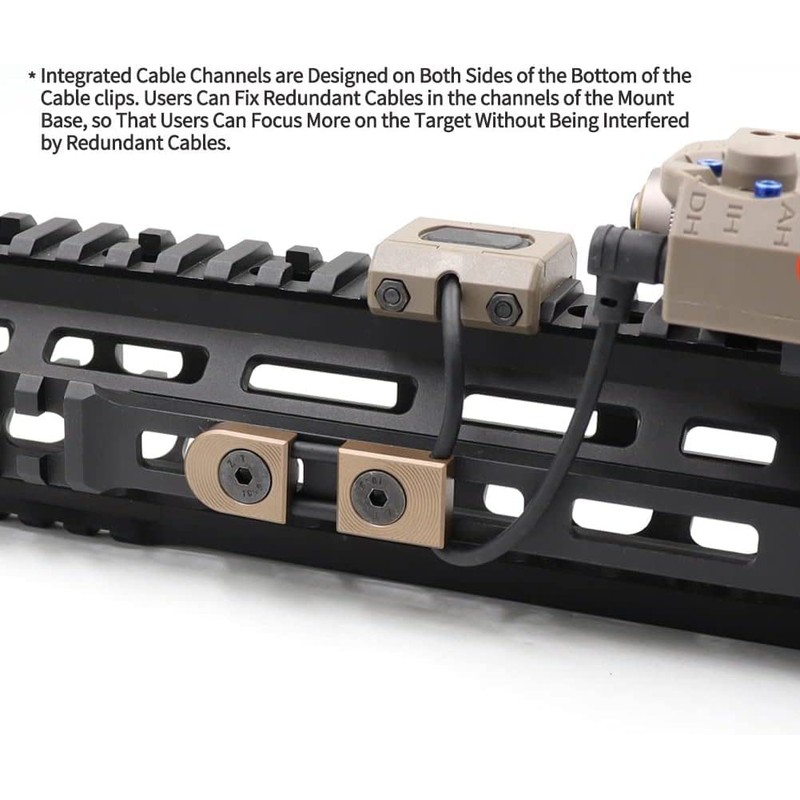LThyzszb MLOK Tactical Light & Laser Pressure Switch Cable Guides