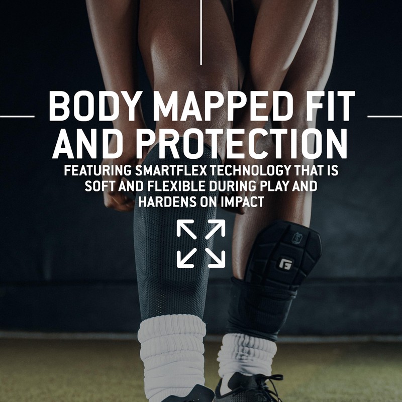 G-Form Pro-S Blade Football Shin Guards - Black Fabric, Medium