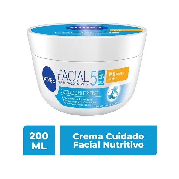 Crema Facial Hidratante NIVEA 5en1 Sensación Ligera 200 ml