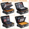 DocSafe Fireproof Document Box with Lock, Hard Case File Organizer