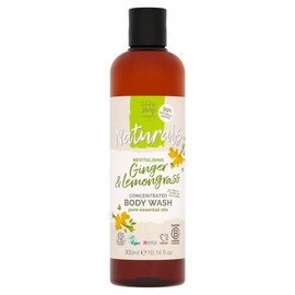 Little Soap Company Naturals Range: Ginger & Lemongrass Body Wash | Natural & Vegan Shower Gel, Perfect for Sensitive Skin | Antibacterial, Calming, Eco-Friendly | Recycled Plastic Packaging | 300ml
