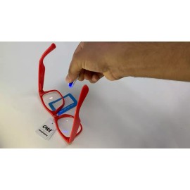 owl KIDS BLUE LIGHT GLASSES PINK ANTI BLUE RAY CLEAR LENS GAMING COMPUTER W/TESTER