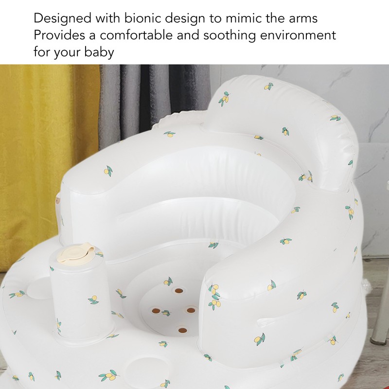 Baby Inflatable Seat Adjustable Protection PVC Cartoon Infant Support Inflatable