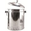 Eddingtons Mini Tabletop Compost Pail/Tea Bag Bin-Stainless Steel, 2.25 Litre,